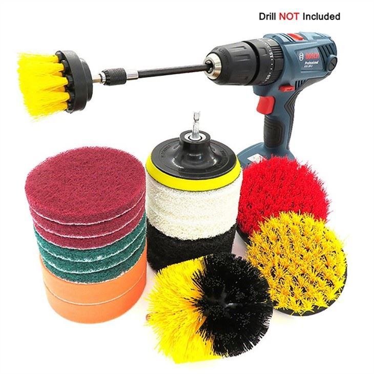 Electric Drill Brush Cleaner Tool Power Scrubber