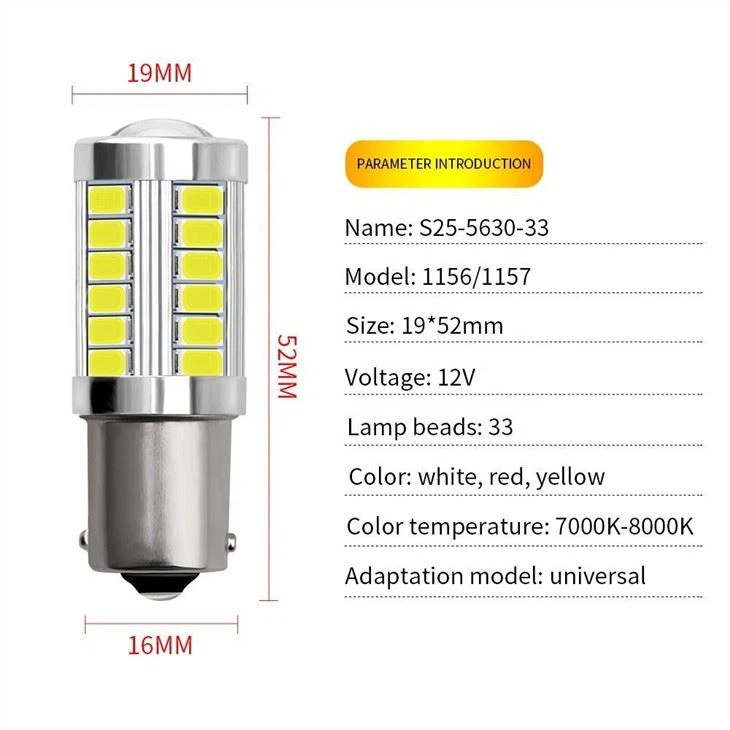 LED Turn Signal Light Brake Bulbs 660lm
